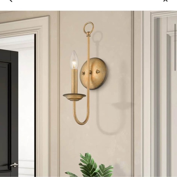 Steel Armed Sconce Light Fixture - Picture 1 of 4